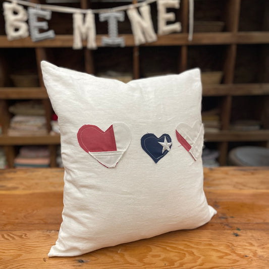 Pillow | American Flag Hearts